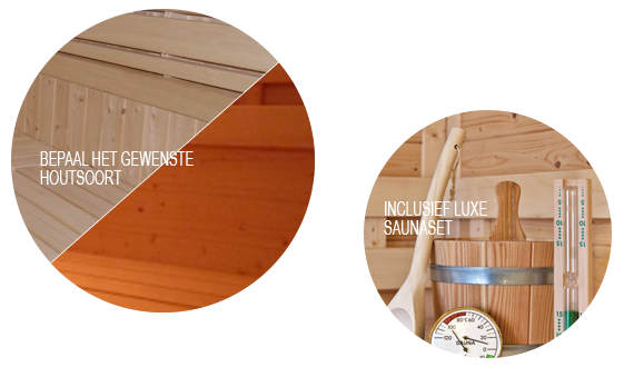 Gewenste houtsoort - Luxe saunaset
